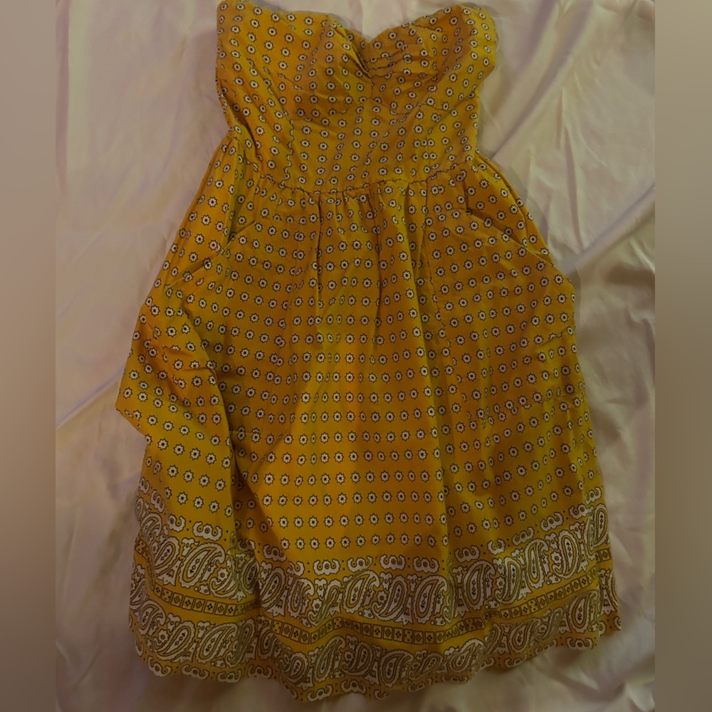 Yellow Paisley Patterned Top